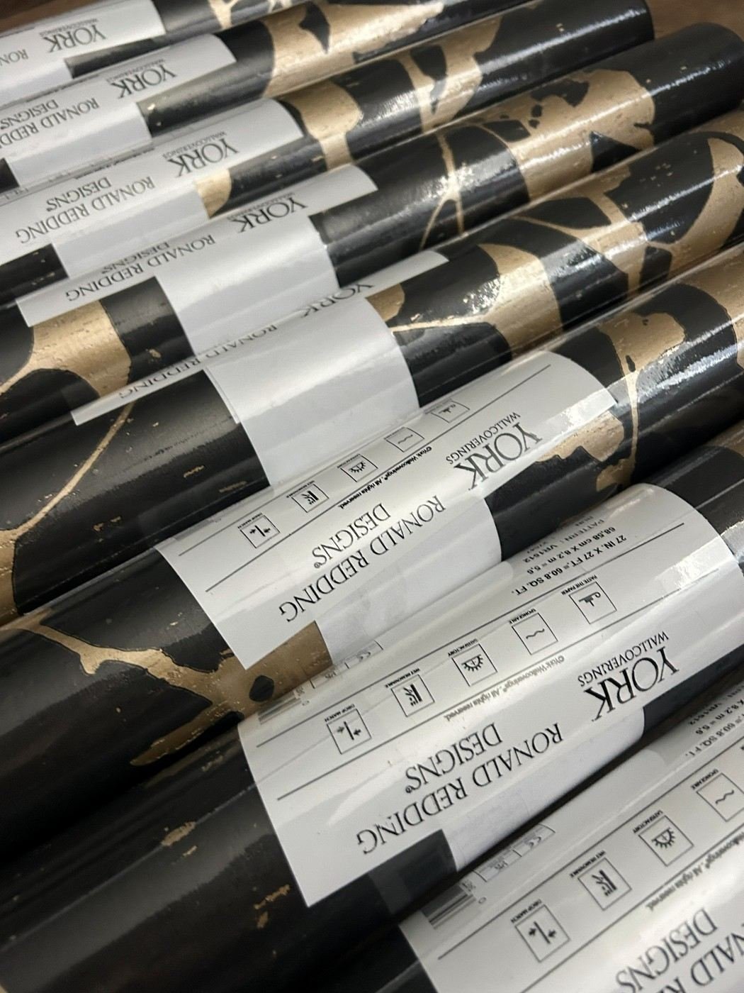 York Wallcoverings Ronald Redding Designs material rolls